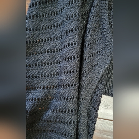 American Eagle Super Soft Comfy Cozy Wool Open Cardigan Sweater Black Size Small - Picture 6 of 10